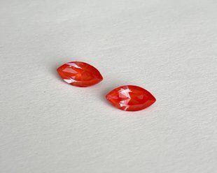 Маркіз (Navette) Swarovski, 4228, колір - Orange Ignite, 10*5 мм