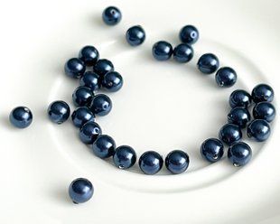 Перлина Swarovski, кругла (5810), колір - Night Blue, 5 мм