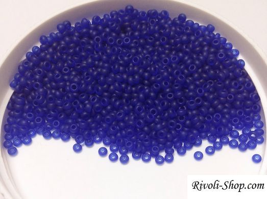 Бисер Preciosa - синий прозрачный (60300) - 10/0 матовый, 10 г