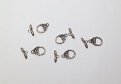 Тоггл, античное серебро, 18*11 мм-кольцо и 15 мм длинна палочки