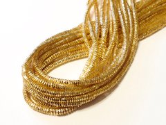 Трунцал 4-х гранный, 3 мм диаметр, цвет - светлое золото, (0005) пр-во Индия, 1 г