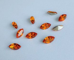 Маркіз (Navette) Swarovski, 4228, колір - Dark Orange, 10*5 мм