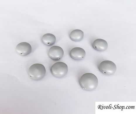 Перли Swarovski, круглий приплющений, (5860), колір - Pastel Grey, 10мм