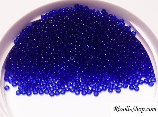 Бісер Preciosa - синій прозорий (60300) - 10/0 звичайний, 10 г