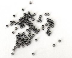 Кримпы круглые, 2 мм, отверстие 1,5 мм, ганметалл (почти черный), 50 шт