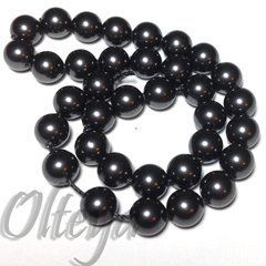 Жемчуг Swarovski, круглый (5810), цвет - Black, 12 мм
