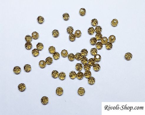 Preciosa кришталеві круглі намистини 4 мм Gold Beryl