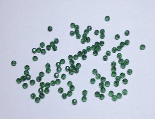 ОПТ, Круглые хрустальные бусины Priciosa, 4 мм, цвет - Green Turmaline, 20 шт