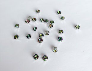 Страз у цапі Preciosa, ss20 (4.6-4.8 мм), Vitrail Medium в сріблі
