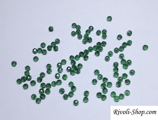 ОПТ, Круглые хрустальные бусины Priciosa, 4 мм, цвет - Green Turmaline, 20 шт