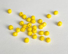 3 мм граненные бусины Preciosa, желтые непрозрачные (83110), 25 шт