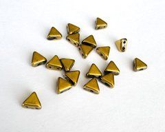 Бусина Kheops par Puca, Чехия, прессовка, 6мм, 2 отв., Dorado Full, штука