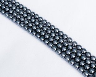Жемчуг Preciosa 6 мм мокрый асфальт, (70040), 10 шт
