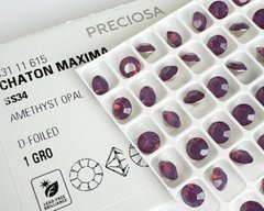 Камушек (chaton Maxima) Preciosa, ss34 (7.2-7.4 мм), цвет Amethyst opal