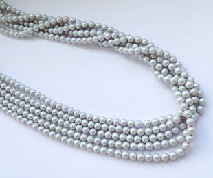 Перлина Swarovski, кругла (5810), колір - Iridescent Dove Grey, 6 мм