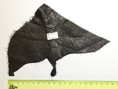 Кожа натуральная черная, толщина 1,5 мм, длинный ворс, зернистая, 18,5*11см