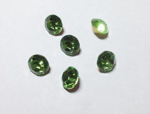 Камінчик (chaton) Preciosa, ss48 (11,3-11,6 мм), колір Peridot
