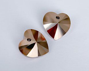 Подвеска Swarovski сердце (6228), цвет - Rose Gold 2X, 18*17.5 мм
