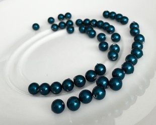 Жемчуг Swarovski, круглый (5810), цвет - Petrol, 2 мм