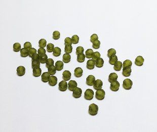 Preciosa кришталеві круглі намистини 4 мм Olivine Matt