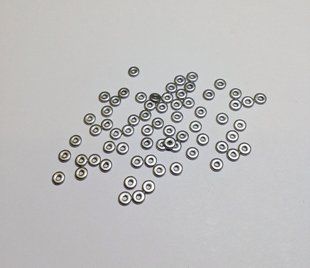 Намистина O-bead, Preciosa, пресоване скло, 4*1мм, матове срібло (01700), 25 шт