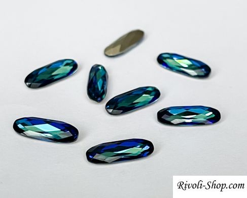Довгий овал (Fancy Stones) Австрія, (4161), колір Bermuda Blue, 15*5 мм