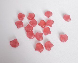 Бусина Ginko, Чехия, прессованное стекло, 7.5 мм, 2 отверстия, розовый опал (71010), шт