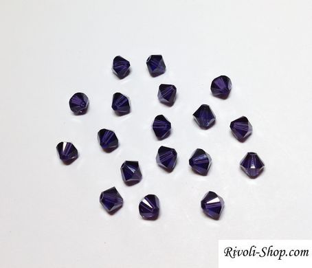 Биконус Swarovski, цвет - Purple Velvet, 5 мм