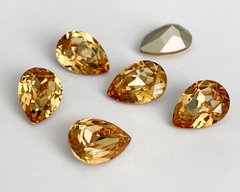 Капли (Fancy Stone) Австрия 4320, цвет Golden Topaz, 14*10 мм