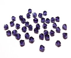Биконус Swarovski, цвет - Purple Velvet, 6 мм