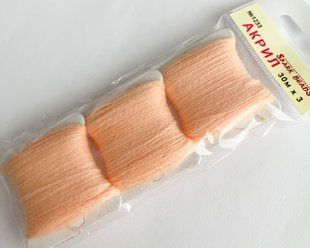 Акрил для вишивки, Вернітас (Литва), колір № 1233 (абрикос, Light Peach), 1 котушка 30 м