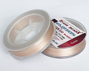 Нитки бісерні, Tytan 100 GOLD, колір 36687 (бежевий)