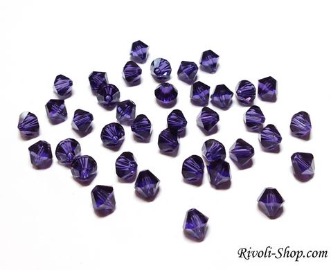 Біконус Swarovski, колір - Purple Velvet, 6 мм
