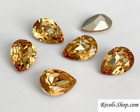 Краплі (Fancy Stone) Австрія 4320, колір Golden Topaz, 14*10 мм