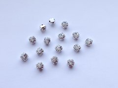 Стразы в цапах Preciosa, ss20 (4.6-4.8 мм), Crystal в серебре