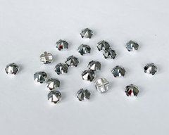 Страз Австрия (53102) Chaton Montees, Light Chrome, в серебре, ss16 (3,8-4 мм)
