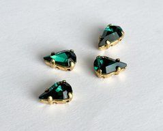 Крапля (Fancy Stone) Swarovski 4328, Emerald, 10*6 мм