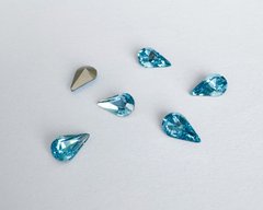 Капля (Fancy Stone) Австрия 4328, Aquamarine, 8*4.8 мм