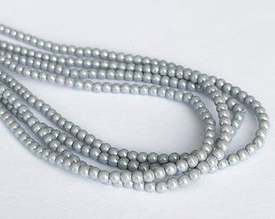 Жемчуг Cotobe, Чехия, цвет - Pearlescent Grey, 2 мм, 20 шт упаковка