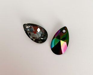 Підвіска Swarovski-груша 6106, колір - Rainbow Dark, 22*13 мм