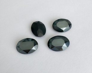 Овал Aurora, (A4120), колір Dark Grey, 14*10 мм