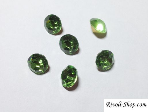 Камінчик (chaton) Preciosa, ss46 (10,5-10,9 мм), колір Peridot