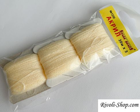 Акрил для вышивки, Вернитас (Литва), цвет № 1230 (ванильный, Cream), 1 катушка 30 м