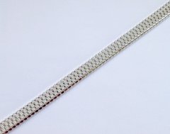 Стразовая цепь Preciosa, ss 6,5 (1,8-1,9 мм), цвет White Opal / серебро, 10 см