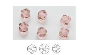 Bead, Austria, Vintage Rose, 5mm Xilion bicone (5328)