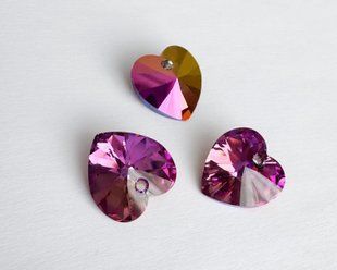 Подвеска Swarovski сердце (6228), 14*14 мм, цвет Light Rose Vitrail Light