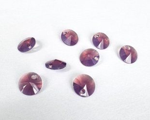 Подвеска Swarovski 6428, риволи, цвет - Cyclamen Opal, 8 мм