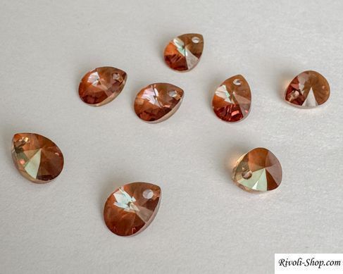 Підвіска міні груша, Swarovski (6128), колір - Copper, 8*6 мм