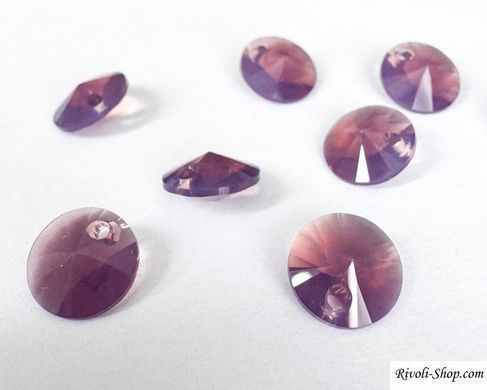 Подвеска Swarovski 6428, риволи, цвет - Cyclamen Opal, 8 мм