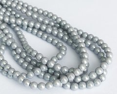 Перли Preciosa, колір - Pearlescent Grey, 4 мм, 20 шт упаковка
